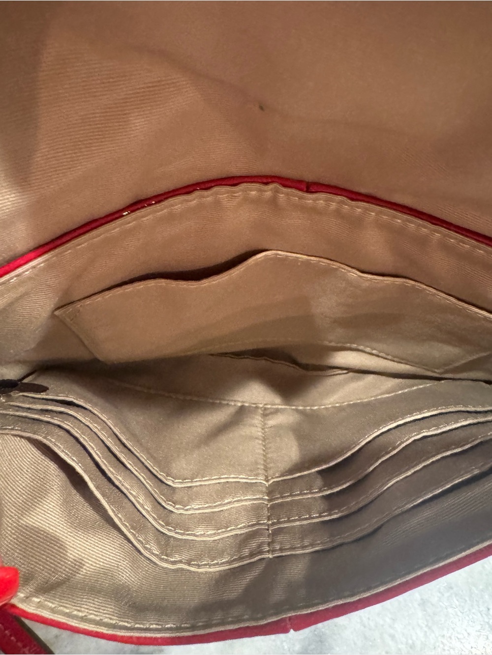 Coach Red Patent Leather XO Wristlet Clutch with Silver Tone Hardware Like NEW - Picture 6 of 10